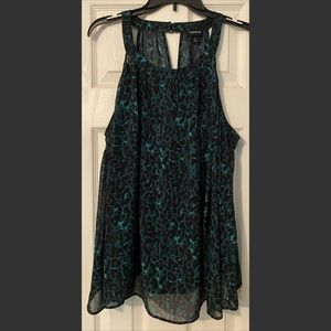 Torrid green leopard blouse